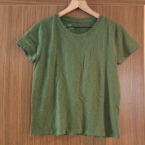 J.Crew Factory:  Girlfriend Tee, Size S, Olive Green